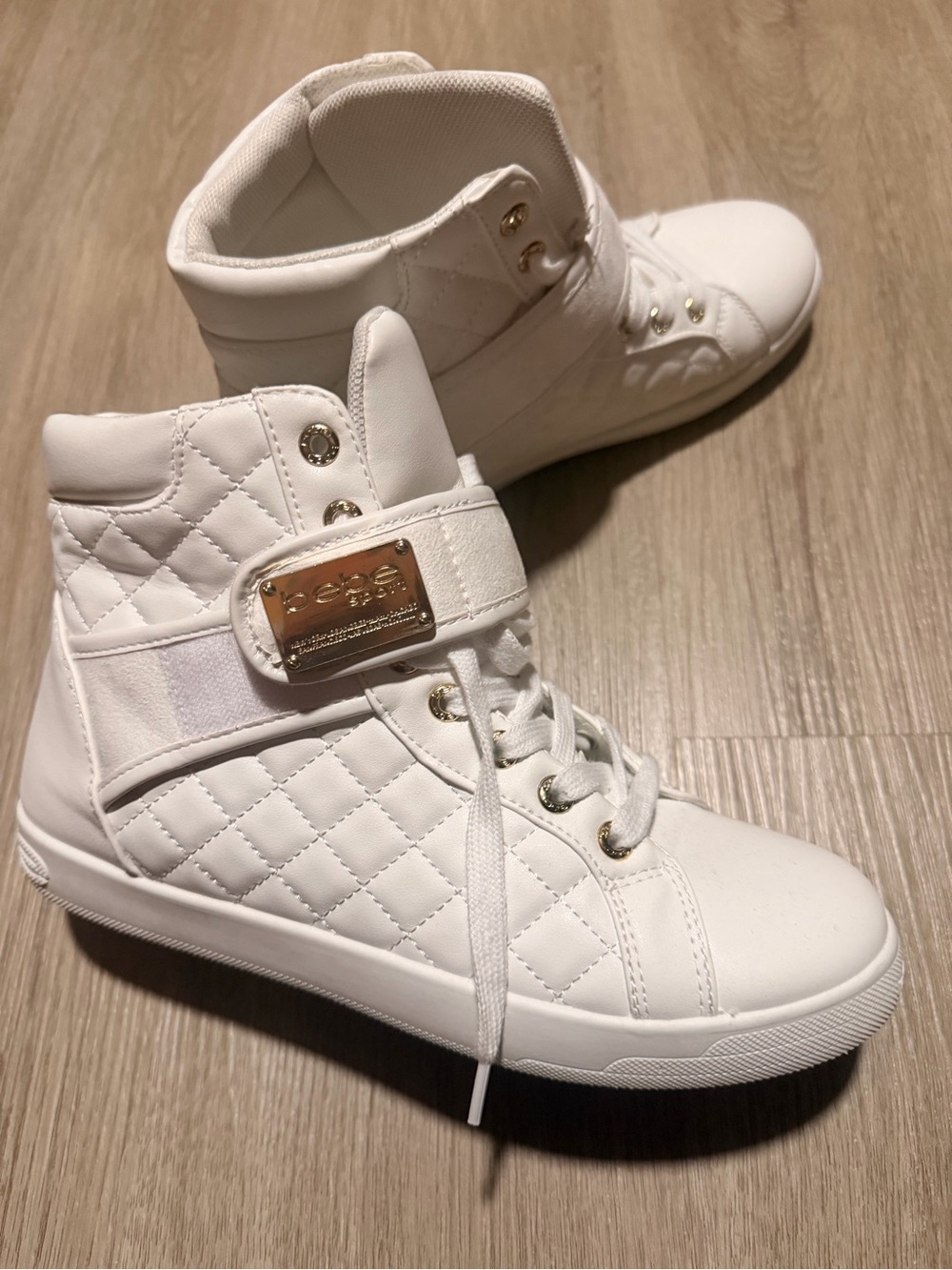 Bebe Quilted High-Top Sneakers